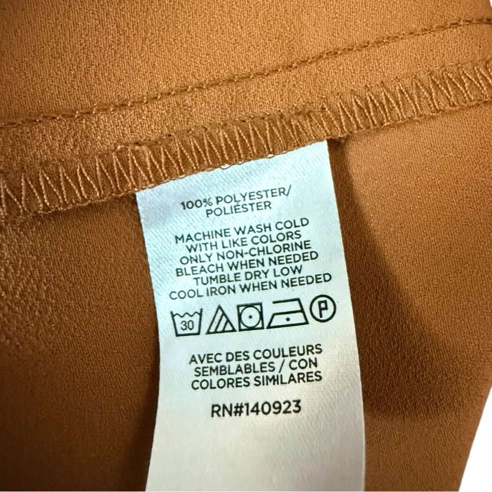 LOFT Rust Orange Button Front Utility Blouse Size… - image 4